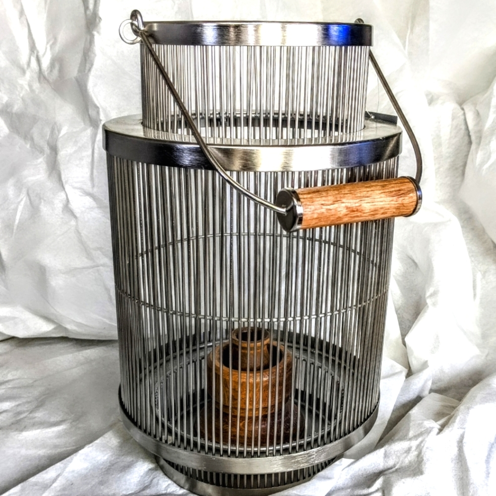 Threshold Metal Lantern Boho Industrial Cottagecore Lantern Taper Candle Holder